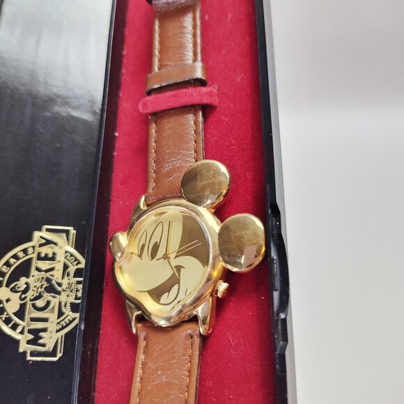 Vintage Mickey Mouse Lorus Watch New In Box Gold Tone main image 5